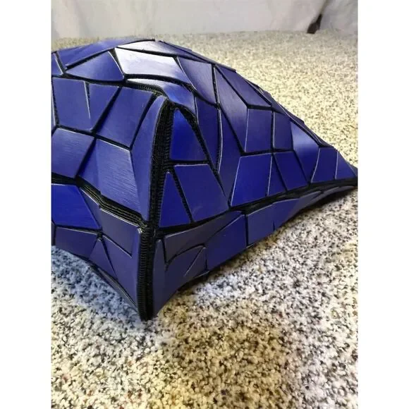 Emilio Pepe Women's Blue Geometric Lattice Tote Bag - Picture 10 of 12